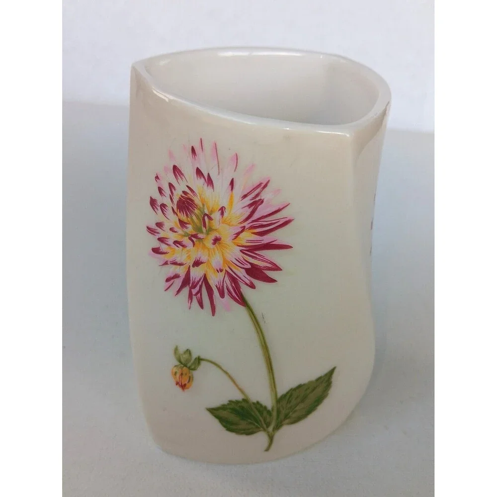 Flower Toothbrush Holder and Tumbler Ceramic Bed Bath & Beyond Pink Dahlia